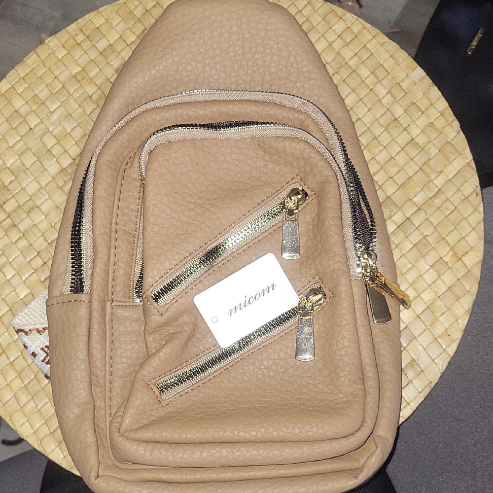 Tan PLU Leather Backpack